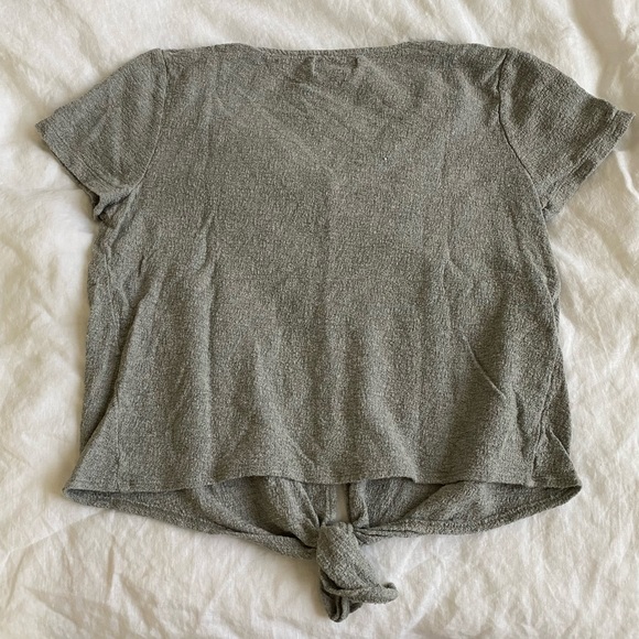 Madewell Texture and Thread Tie Front Top - Picture 3 of 6